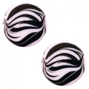 Polaris cabochon Plat 12mm zebra Lilac purple